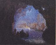Heinrich Jakob Fried The Blue Grotto of Capri oil painting